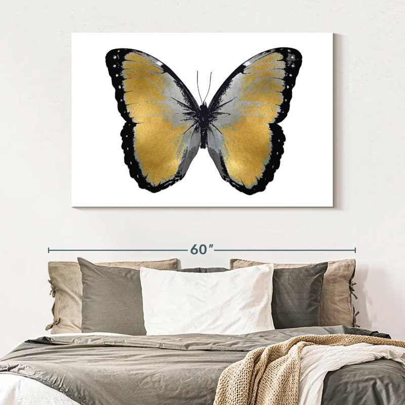Butterfly In Metallic I, 34" H x 51" W
