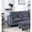 Ensemble de canapé modulaire contemporain gris foncé 3 pièces-1073416028