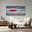 Toile rouge et banc sur toile de sel, art mural-1508441073