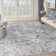 Oriental Machine Washable Polyester/Cotton Area Rug in Gray/Ivory