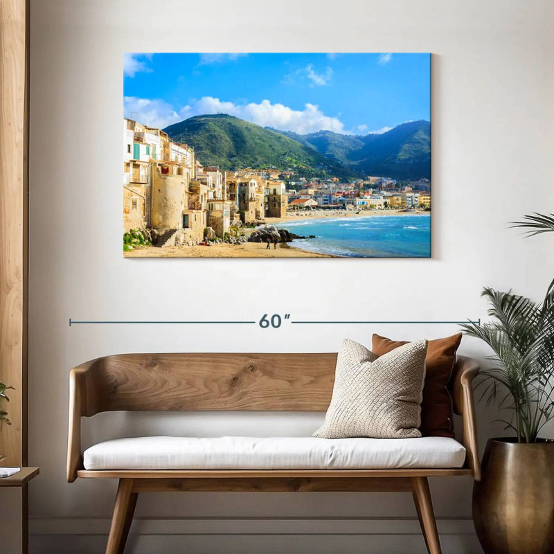 Gillard Cefalu, bord de mer, H 30 po x l 45 po