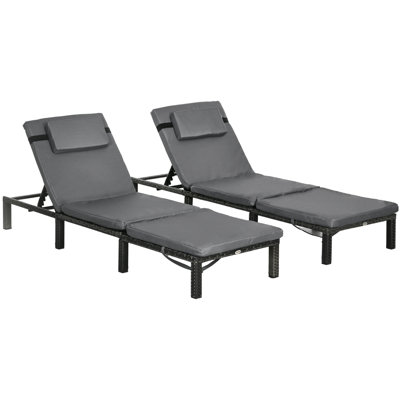Azyrah 195cm Long Reclining Double Sun Lounger with Cushions