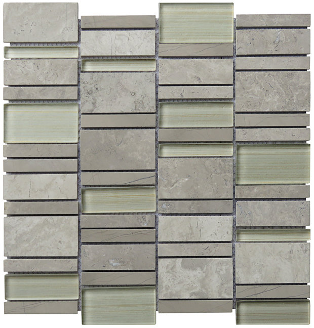 Carrelage mural mosaïque gris