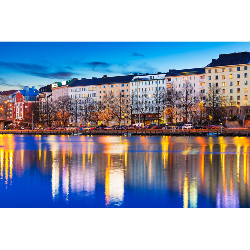 Evening Scenery Of Helsinki by Scanrail - Wrapped Canvas Print, 61cm H x 91cm W