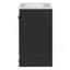 Ensemble de meuble-lavabo sur pied 20 po avec lavabo en céramique, meuble-lavabo simple autoportant avec porte à fermeture douce, tablette réglable, style moderne, noir.-1060180336