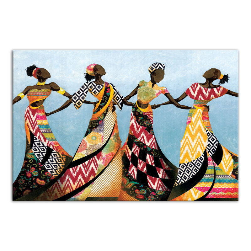 Danse en robe sur toile, H 16 po x l 24 po x P 1,25 po, Sans cadre