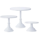 3 Pcs Cake Stand, White Cake Stand Set Disc Diameter 8" 10" 12", Perfect Dessert Table Display Set,White