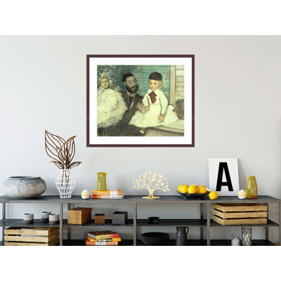 «Comte Le Pic and His Sons» par Edgar Degas, impression giclée encadrée