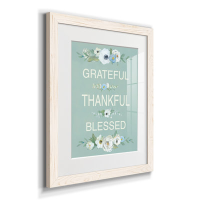 Grateful Thankful - impression encadrée sur papier