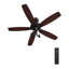 Ventilateur de plafond 52 po avec télécommande Huntley, ensemble d'éclairage inclus