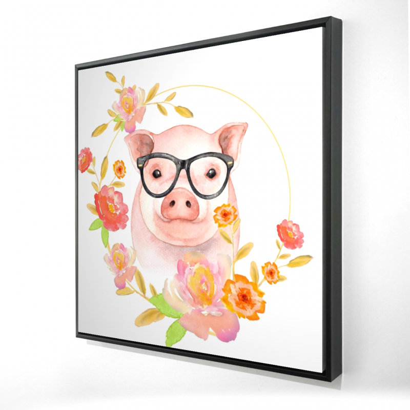 Happy Little Pig - Toile de chambre d'animaux de ferme pour la décoration