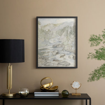 «Vintage Landscape CXVI», reproduction encadrée - bois massif