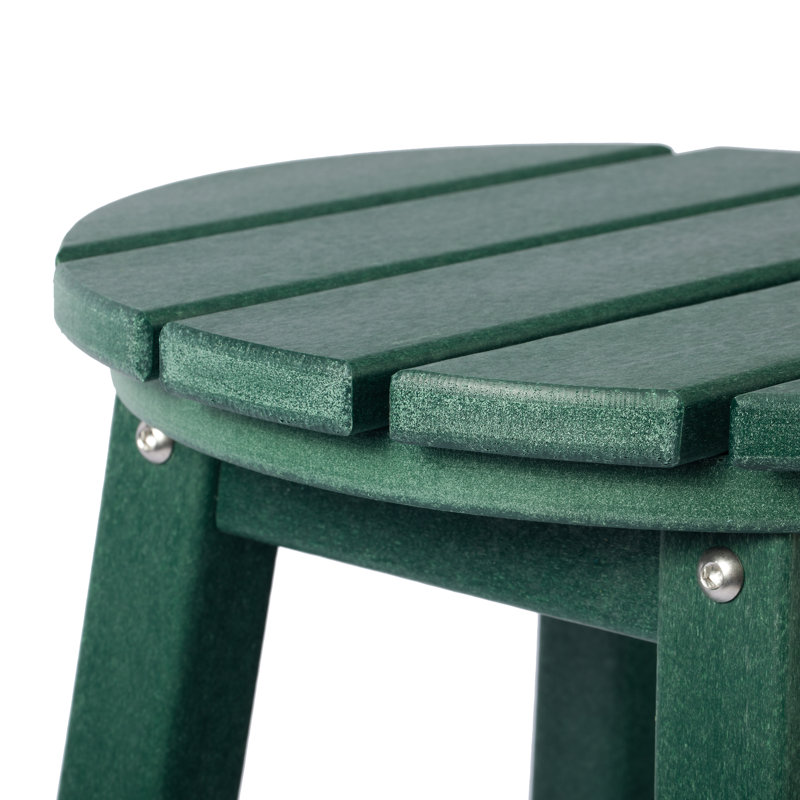 Tabouret de comptoir rond 24 po Laguna, Dark Green