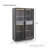 Freestanding Glass Door Display Cabinet With LED Lighting, Adjustable Shelves, And 2 Storage Drawers For Versatile Home And Office Use