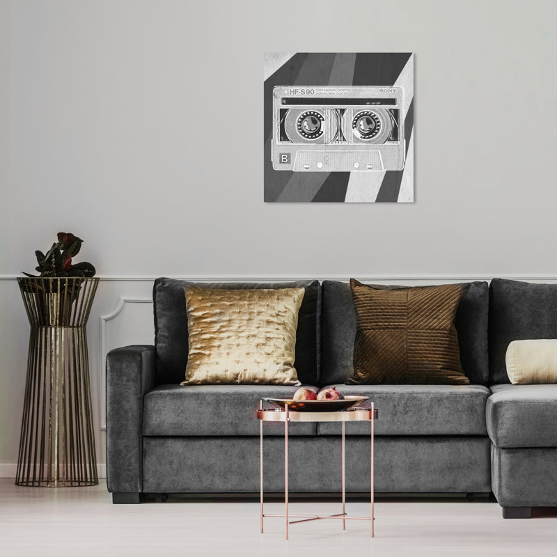 My Mixtape Music Notes - Print, Toile tendue, H 16 po x l 16 po