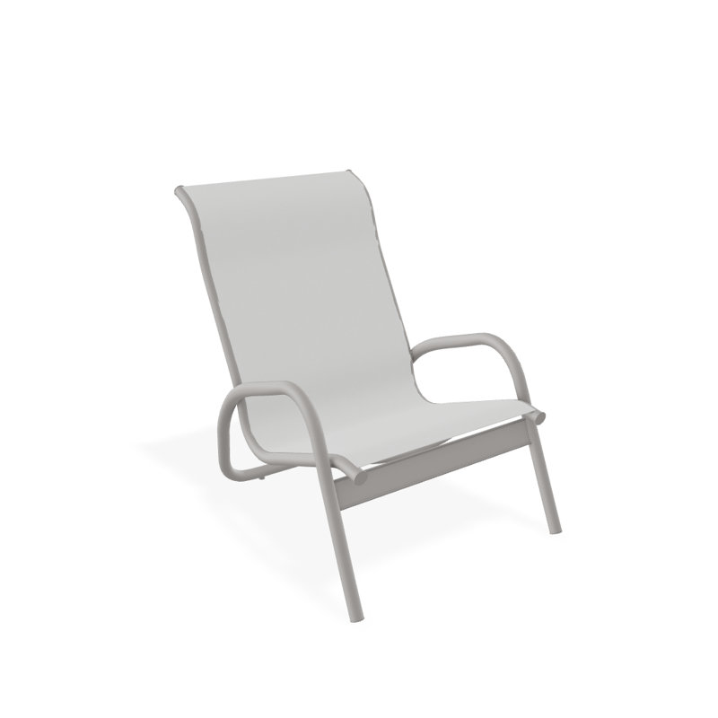 Gardenella Patio Chair, White, Warm Gray