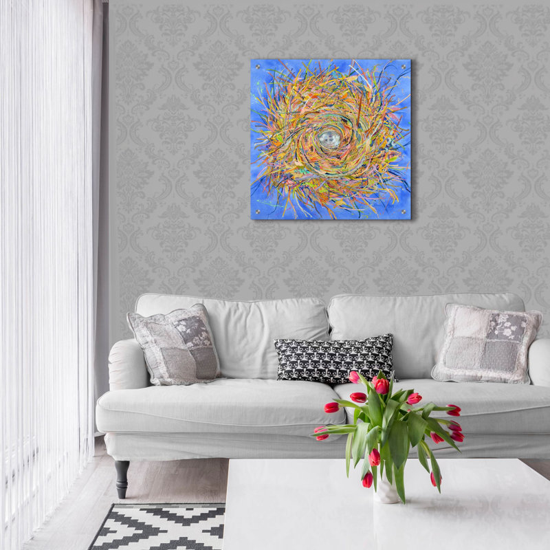 «Nest III-Vortex» par Sharon Pitts, art mural en verre acrylique, H 24 po x l 24 po x P 0,2 po