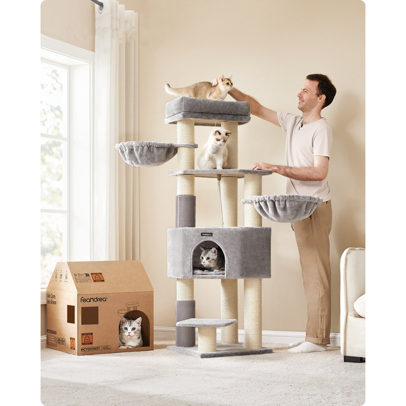 160cm H Cat Tree, Cream White