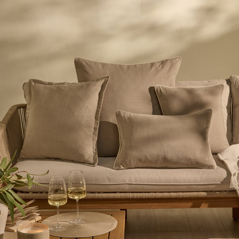 Indoor / Outdoor Square Cushion Cover, Beige