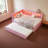 Upholstered Platform Bed With USB Ports And LED Belt, With Trundle-1179668535-1179668530