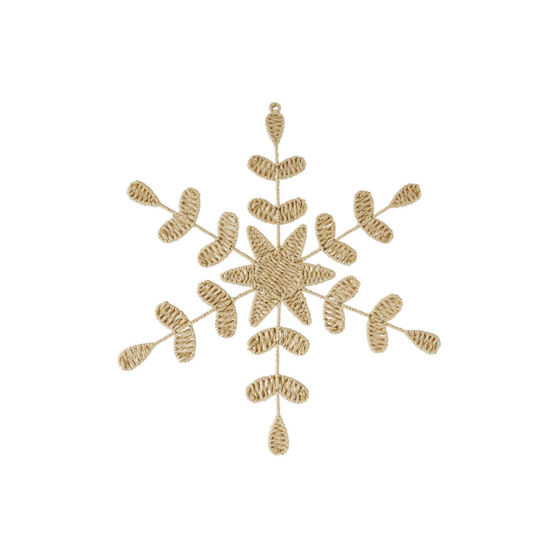 Artisan Woven Paper & Iron Snowflake Wall Art
