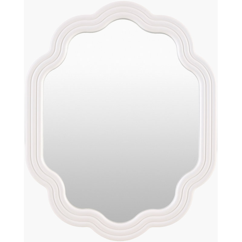 Aysun Mirror, White, 33" x 25"