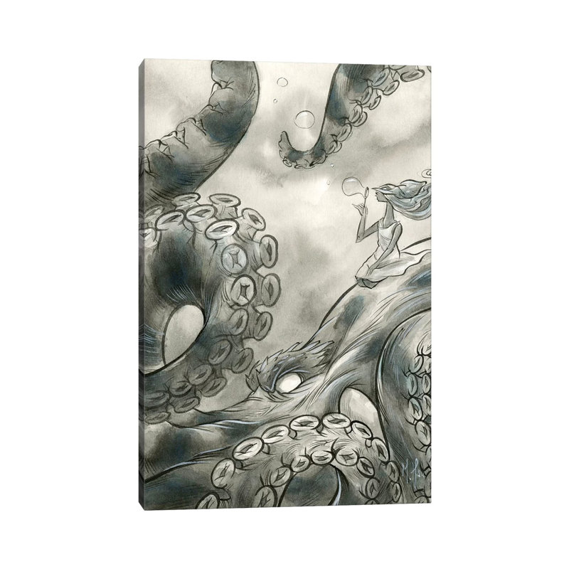 Spirit Spirit - Octopus par Martin Hsu - impression sur toile tendue, H 18 po x l 12 po x 1,5 po