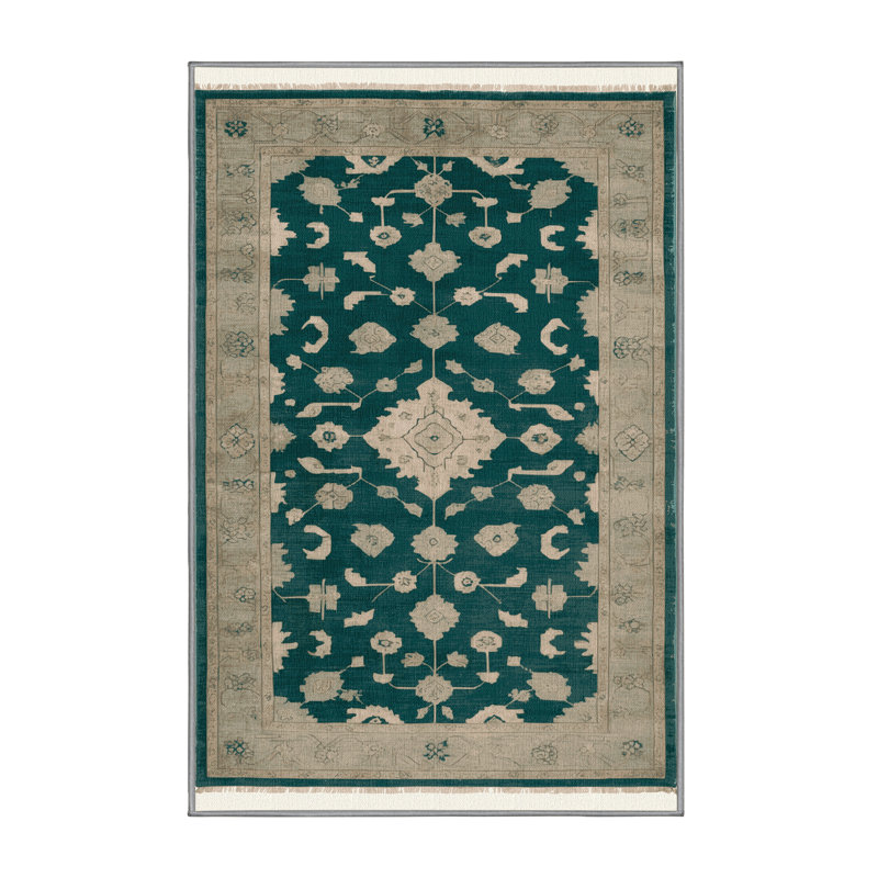 Machine Washable Overdyed Gray Area Rug, Rectangle 2' x 3'