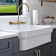 Fireclay 30" x 22" Drop-in Sink with 2 Faucet Holes on Backsplash
