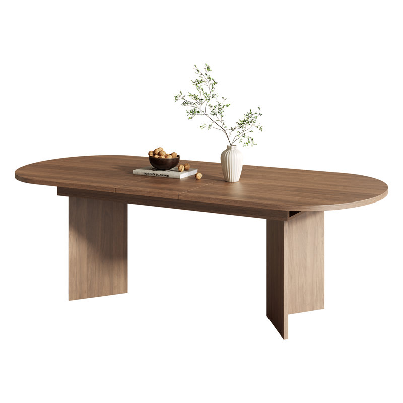 Dining Table, Dark Brown Wood / Does Not Apply