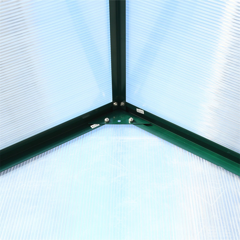 6.3'*8.2'*7' Polycarbonate Greenhouse, Green, 96.8" H x 75.2" W x 99.2" D