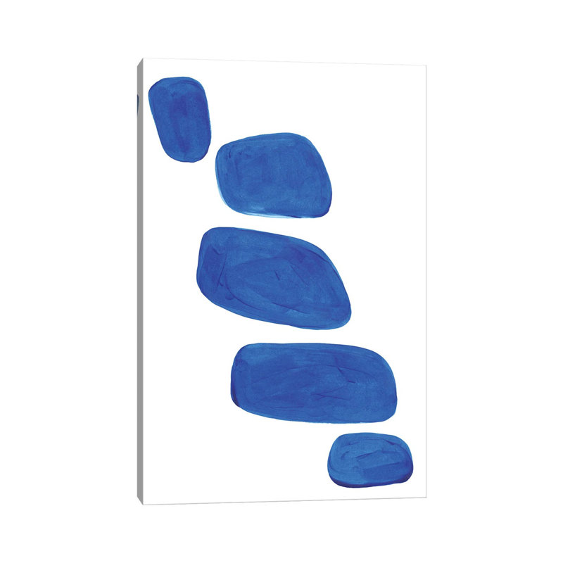 Ocean Blue Pebbles by EnShape - Wrapped Canvas Gallery-Wrapped Canvas Giclée, 20.32 cm H x 30.48 cm W