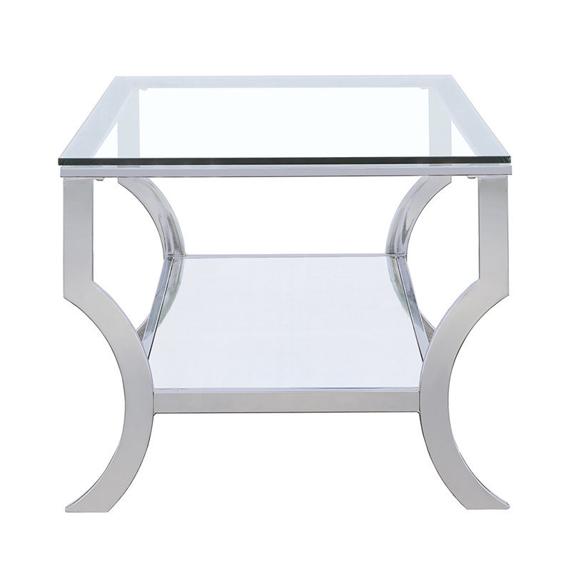 Table basse Seroff Chrome, 19.24" H x 47.24" W x 23.49" D