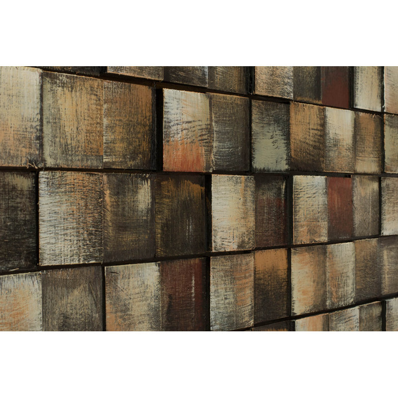 Handmade Industrial Abstract Wall Decor on Solid Wood