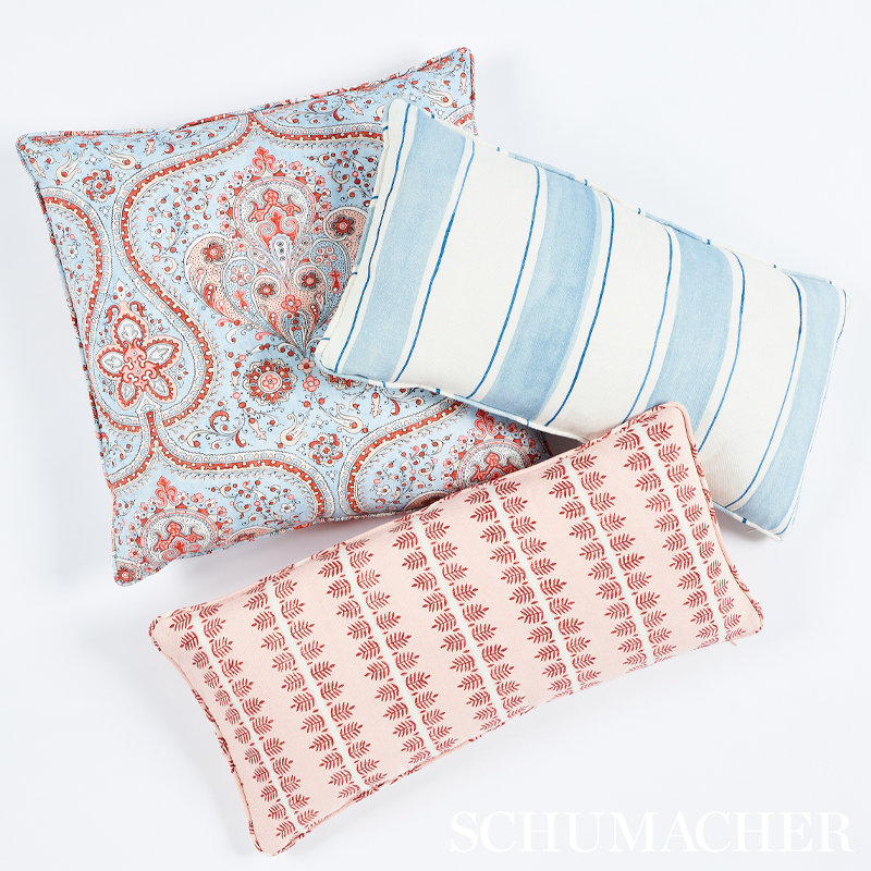 Paisley Court Fabric, Rose