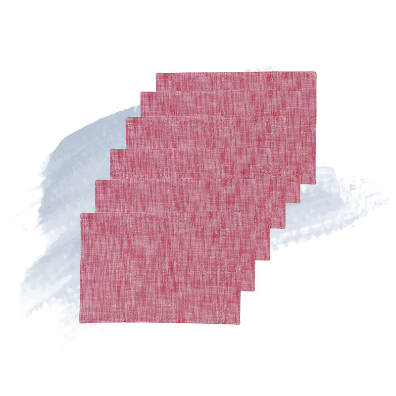 Napperon en coton 19 "Shellman, Rouge
