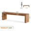 Banc en bois massif de 63 pouces pour entrée, banc de ferme pour 2 à 3 personnes