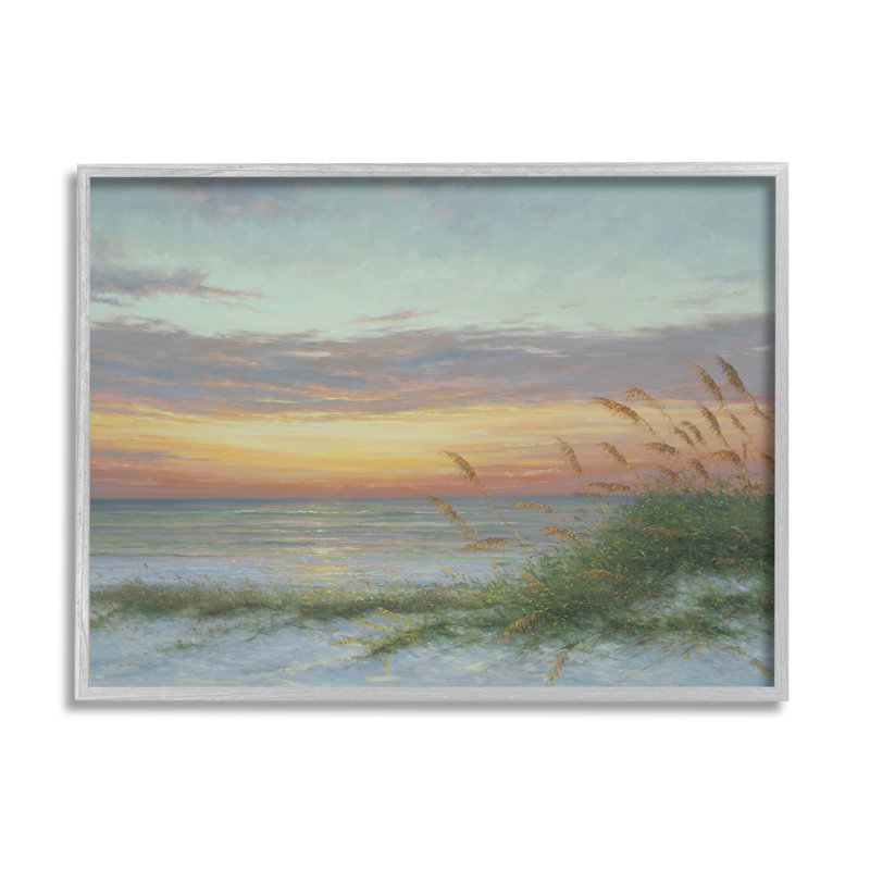 «Coastal Beach Summer Sunset», estampe numérique de Martin Figlinski, H 11 po x l 14 po x P 1,5 po