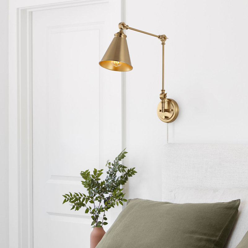 Lampe murale avec bras pivotant 1 lumière Melstone, Blanc