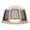 Tente moustiquaire avec moustiquaire, 12 x 11 pi, 10-12 personnes, toile moustiquaire portative avec sac de transport, côtés de filet, piquets de sol, pour jardin, patio, cour, activités de plein air, beige