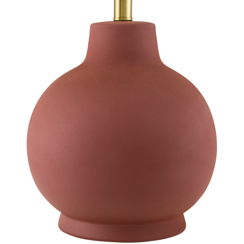 Ganza Table Lamp, Dark Red, White