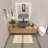 Pyramid 30" Wall Mounted Rectangular Solid Surface Bathroom Sink in Matte Finish, Gray-534316221