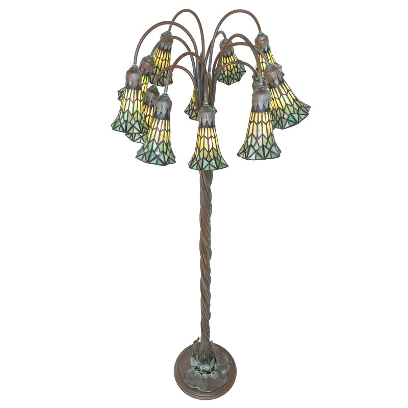 Meyda Tiffany & Stained Glass Tree Floor Lamp, Green
