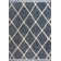 Cantera Shag Plush Tassel Moroccan Geometric Trellis Denim Blue/Cream Rug