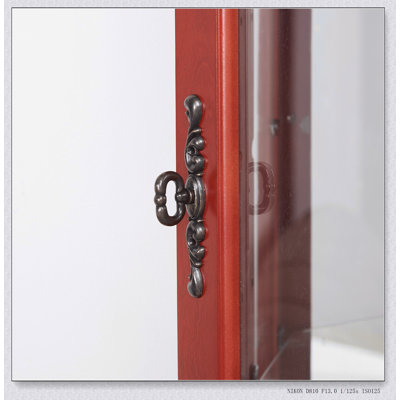 Armoire vitrée pour rangement en coin,