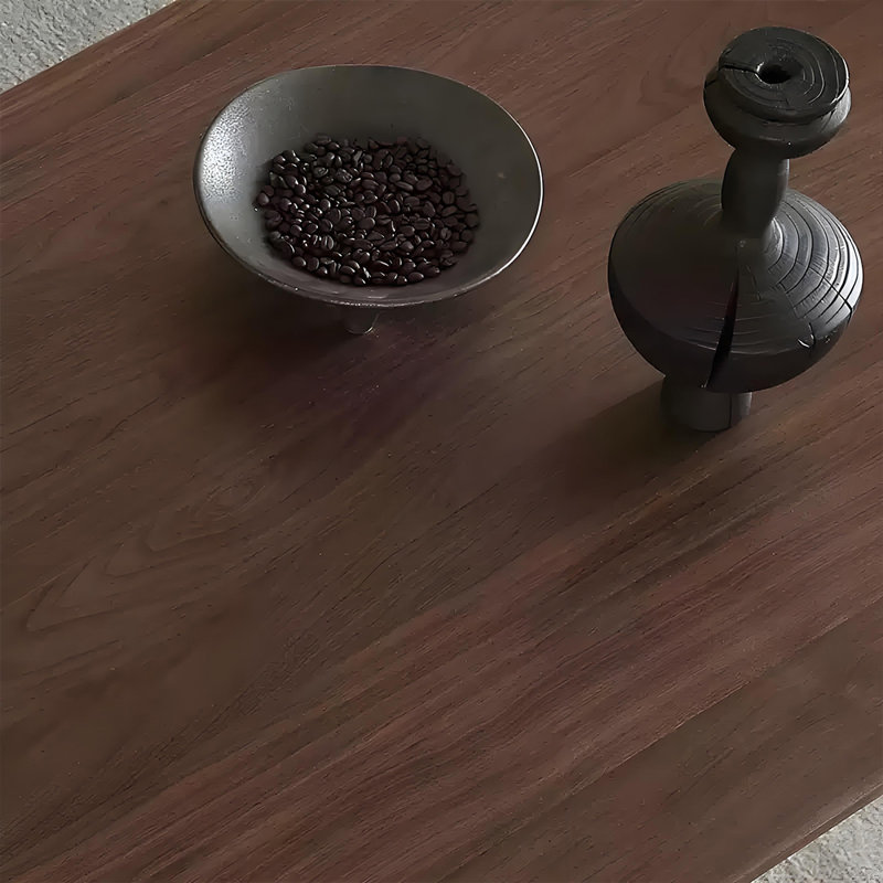 Black walnut art table, 29.52"H x 70.86"L x 31.49"W