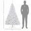 Sapin de Noël artificiel de 6 pi avec branches réalistes, 250 lumières DEL blanc chaud et 1000 pointes, blanc