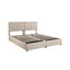 Lit plateforme très grand beige avec rangement rembourré hydraulique efficace