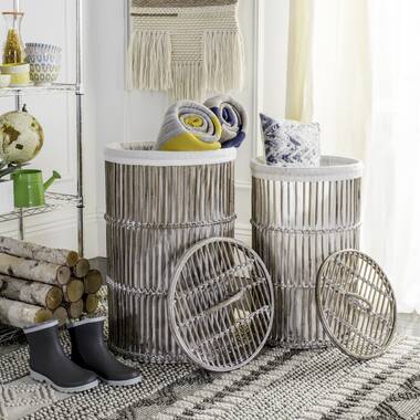 Rattan Basket Set Three Posts