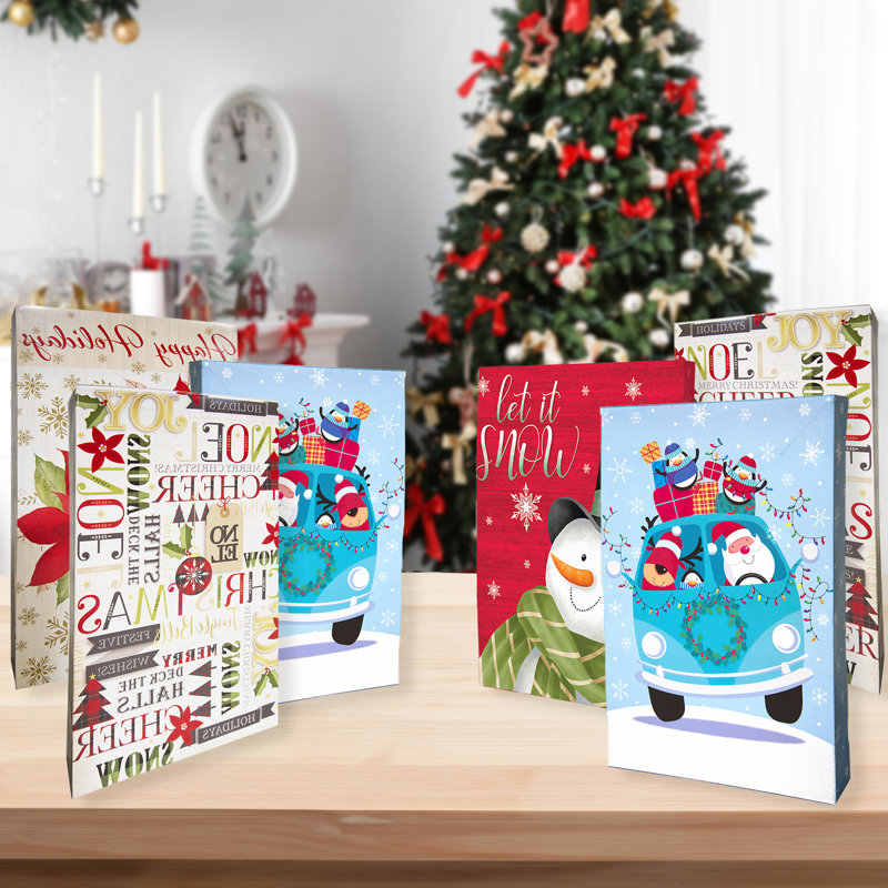 Assortiment de 6 grandes boÃ®tes-cadeaux pour les FÃªtes de NoÃ«l